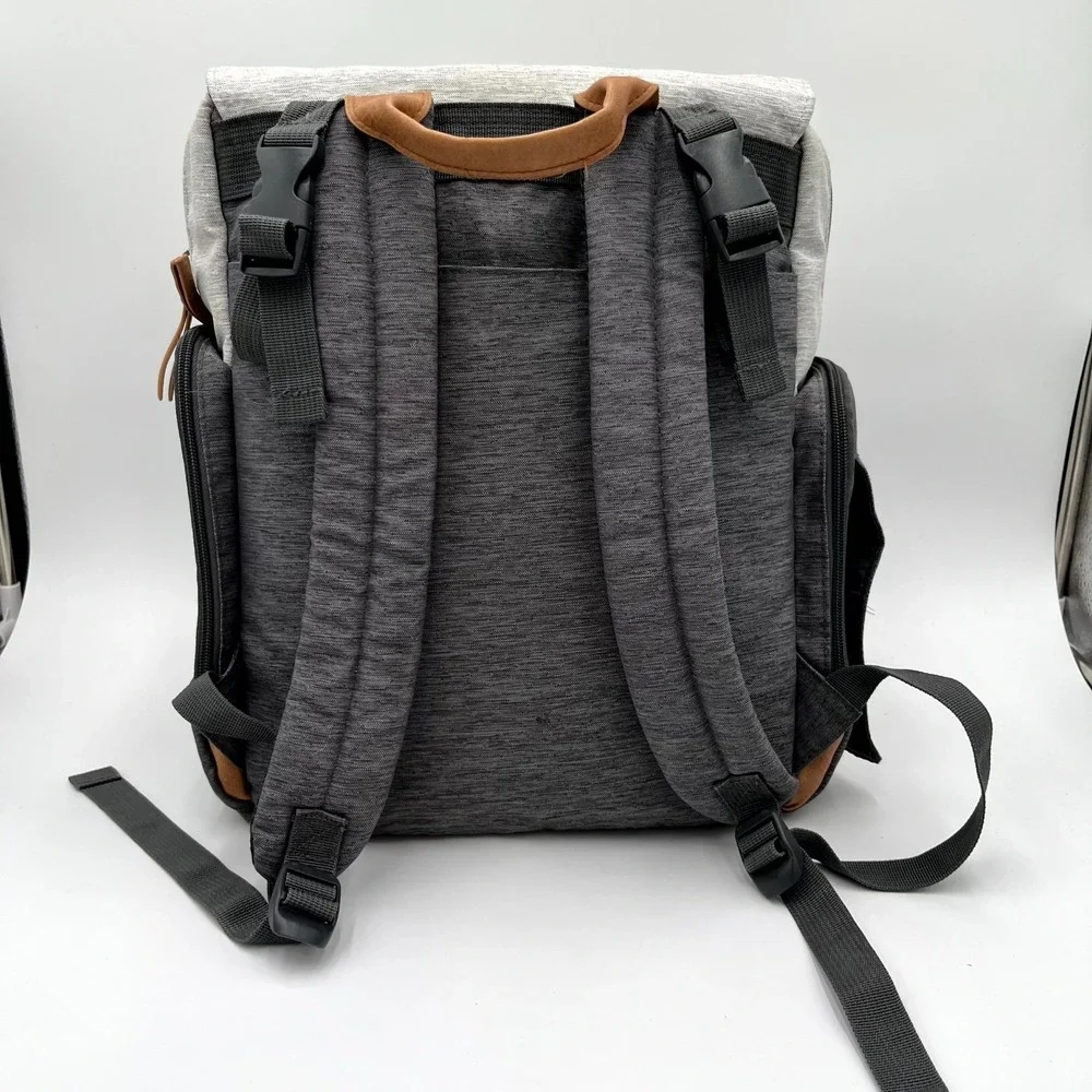 Eddie Bauer Cascade Backpack Wolf Slate Gray First Adventure Diaper Bag FLAWED
